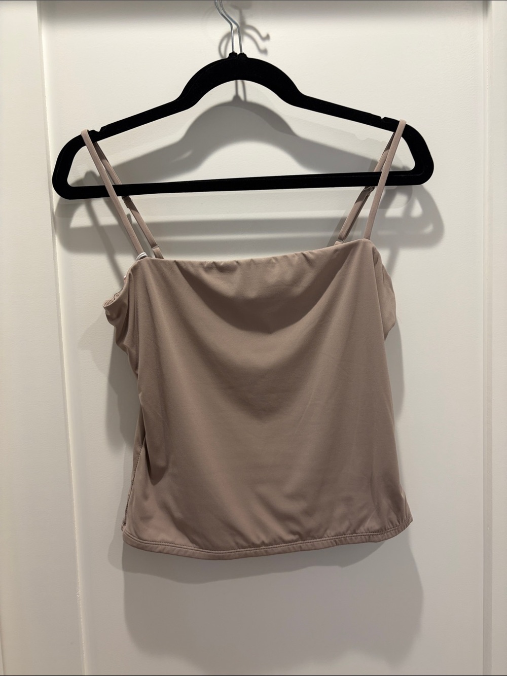 Taupe Double Lined  Cami Tank w/ Adjustable Straps